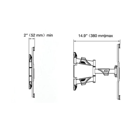 movible de 42¨-80¨ pantografo importado