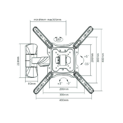 RACK MOVIL PARA TV DE 32 A 65 PULGADAS
